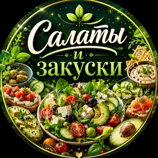 Аватар канала Салаты 🥗 Закуски | Нарезки