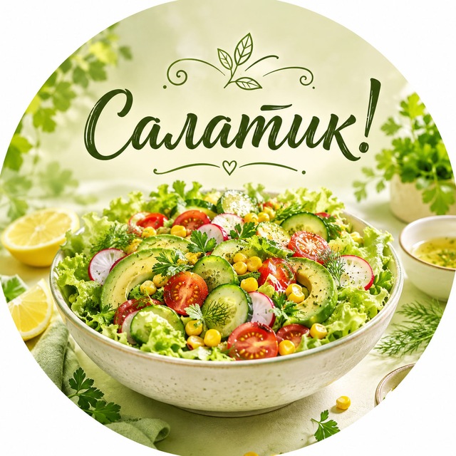 Аватар канала Салатик! 🥒 Салаты | Закуски | Закатки на зиму