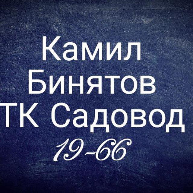 Аватар канала Камил Бинятов 19 линия 66 павильон.ТК.Садовод