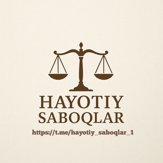 Аватар канала Hayotiy saboqlar