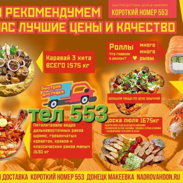 Аватар канала Стол под ключ и быстрая доставка шашлыка, раков, роллов, пиццы. Меню на компанию или просто КАЧЕСТВЕННЫЙ завтрак, обед, ужин