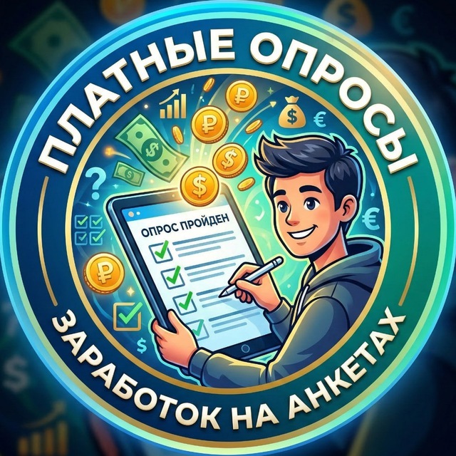 Аватар канала Поиск платных опросов (вся Россия🇷🇺)