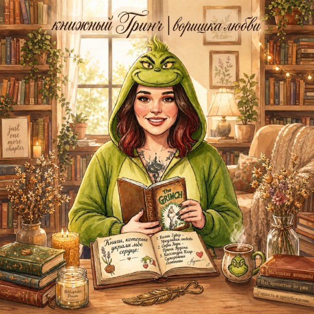 Аватар канала книжный Гринч|воришка любви💚18+