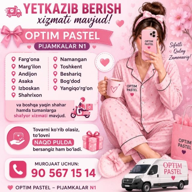 Аватар канала Optim Pastel va bilyolar Adminkala uchun