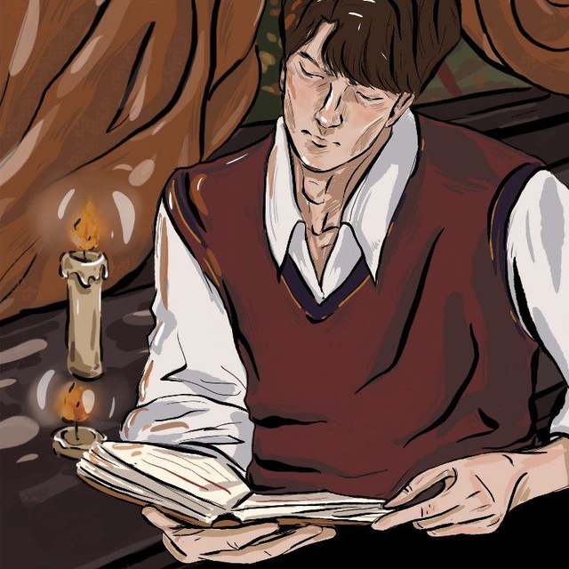 Аватар канала парень из книги 🕯