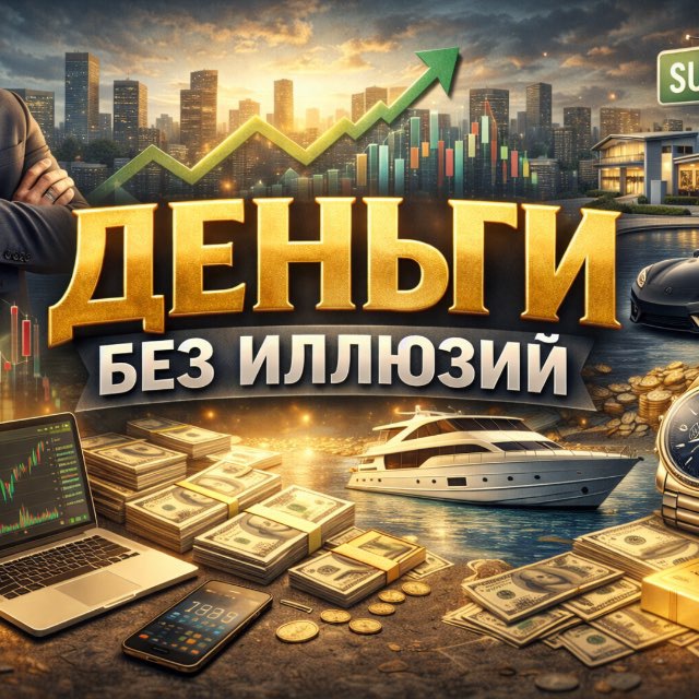 Аватар канала 🏆 ДЕНЬГИ БЕЗ ИЛЛЮЗИЙ 🏆