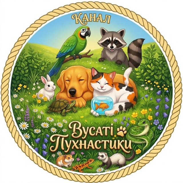 Аватар канала ВУСАТІ ПУХНАСТИКИ 🐾
