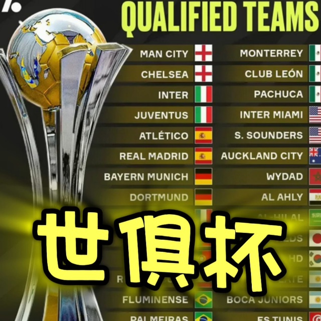 Аватар канала 体育赛事--世俱杯--欧洲杯
