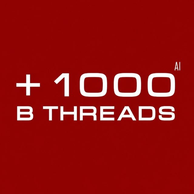 Аватар канала +1000 подписчиков через Threads | INTEGER
