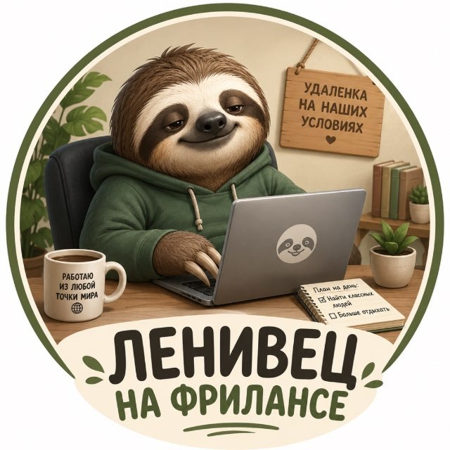Аватар канала Ленивец на фрилансе 🦥